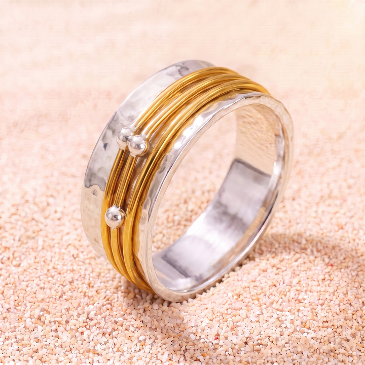 Verónica | anillo reflejos martillados